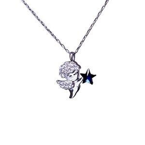 Sterling Silver Angel SWAROVSKI Star Necklace